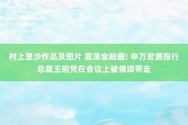 村上里沙作品及图片 震荡金融圈! 申万宏源投行总裁王昭凭在会议上被俄顷带走