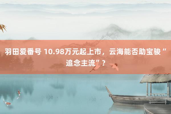 羽田爱番号 10.98万元起上市，云海能否助宝骏“追念主流”？