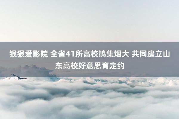 狠狠爱影院 全省41所高校鸠集烟大 共同建立山东高校好意思育定约