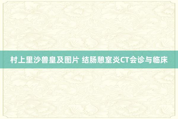 村上里沙兽皇及图片 结肠憩室炎CT会诊与临床