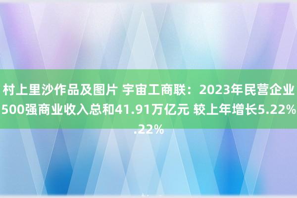 村上里沙作品及图片 宇宙工商联：2023年民营企业500强商业收入总和41.91万亿元 较上年增长5.22%