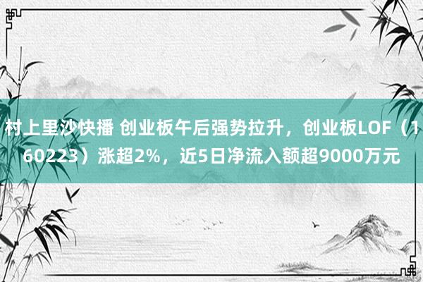 村上里沙快播 创业板午后强势拉升，创业板LOF（160223）涨超2%，近5日净流入额超9000万元