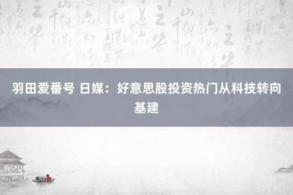 羽田爱番号 日媒：好意思股投资热门从科技转向基建