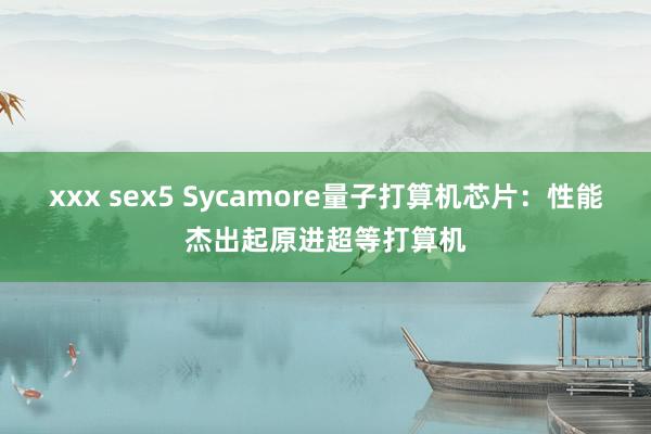 xxx sex5 Sycamore量子打算机芯片：性能杰出起原进超等打算机