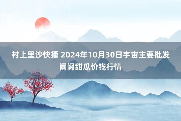 村上里沙快播 2024年10月30日宇宙主要批发阛阓甜瓜价钱行情