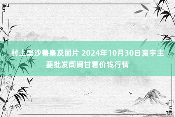 村上里沙兽皇及图片 2024年10月30日寰宇主要批发阛阓甘薯价钱行情