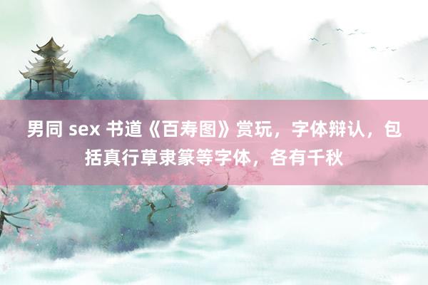 男同 sex 书道《百寿图》赏玩，字体辩认，包括真行草隶篆等字体，各有千秋