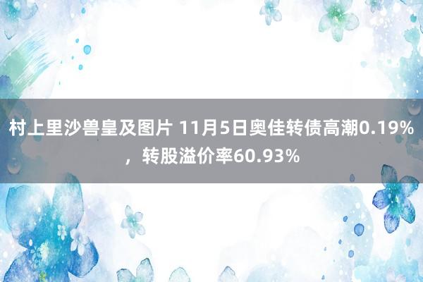 村上里沙兽皇及图片 11月5日奥佳转债高潮0.19%，转股溢价率60.93%