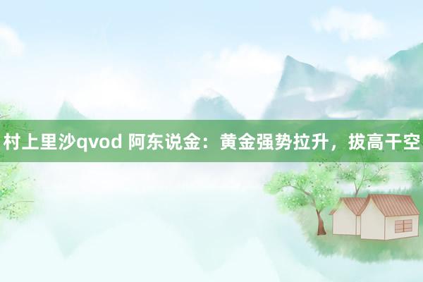 村上里沙qvod 阿东说金：黄金强势拉升，拔高干空