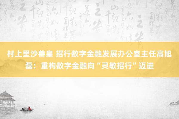 村上里沙兽皇 招行数字金融发展办公室主任高旭磊：重构数字金融向“灵敏招行”迈进