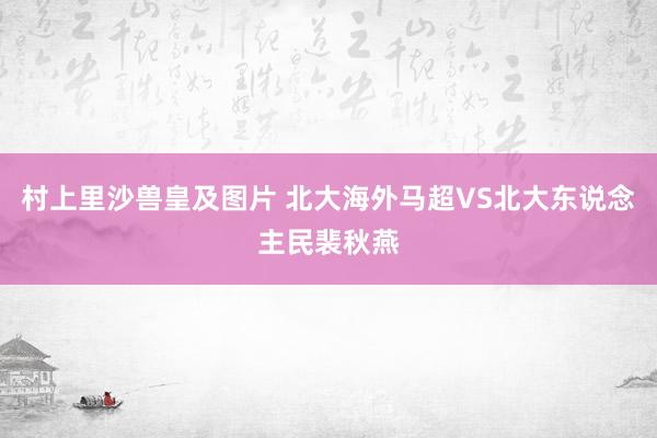 村上里沙兽皇及图片 北大海外马超VS北大东说念主民裴秋燕