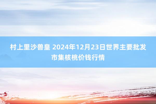 村上里沙兽皇 2024年12月23日世界主要批发市集核桃价钱行情