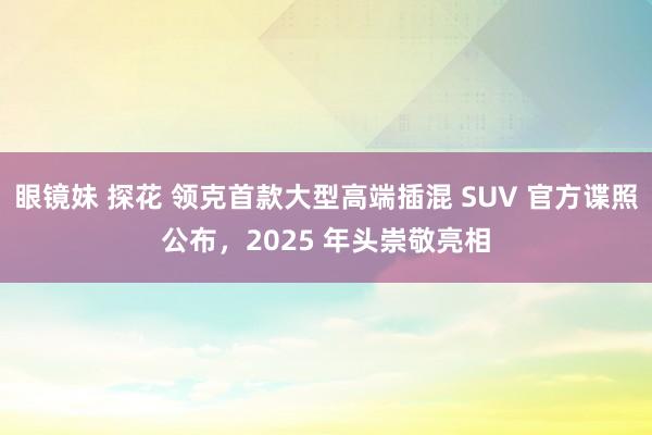 眼镜妹 探花 领克首款大型高端插混 SUV 官方谍照公布，2025 年头崇敬亮相