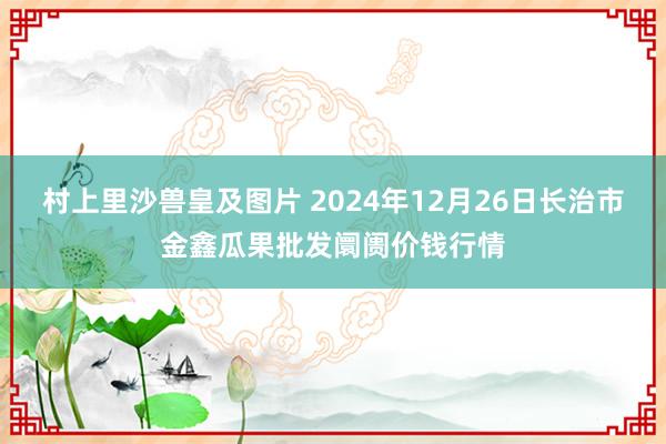 村上里沙兽皇及图片 2024年12月26日长治市金鑫瓜果批发阛阓价钱行情