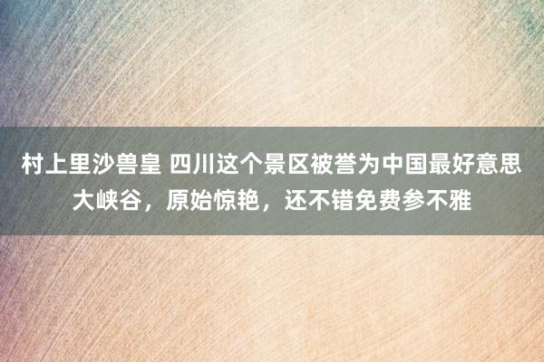 村上里沙兽皇 四川这个景区被誉为中国最好意思大峡谷，原始惊艳，还不错免费参不雅