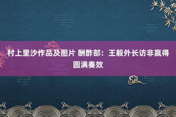 村上里沙作品及图片 酬酢部：王毅外长访非赢得圆满奏效