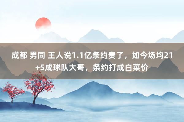 成都 男同 王人说1.1亿条约贵了，如今场均21+5成球队大哥，条约打成白菜价